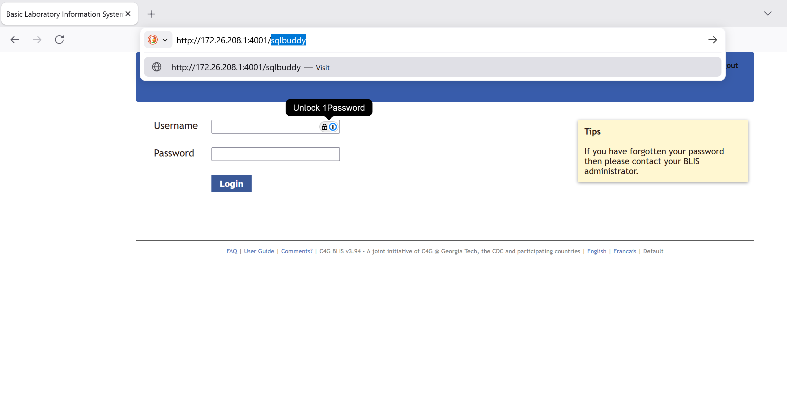 Navigate to SQLBuddy
